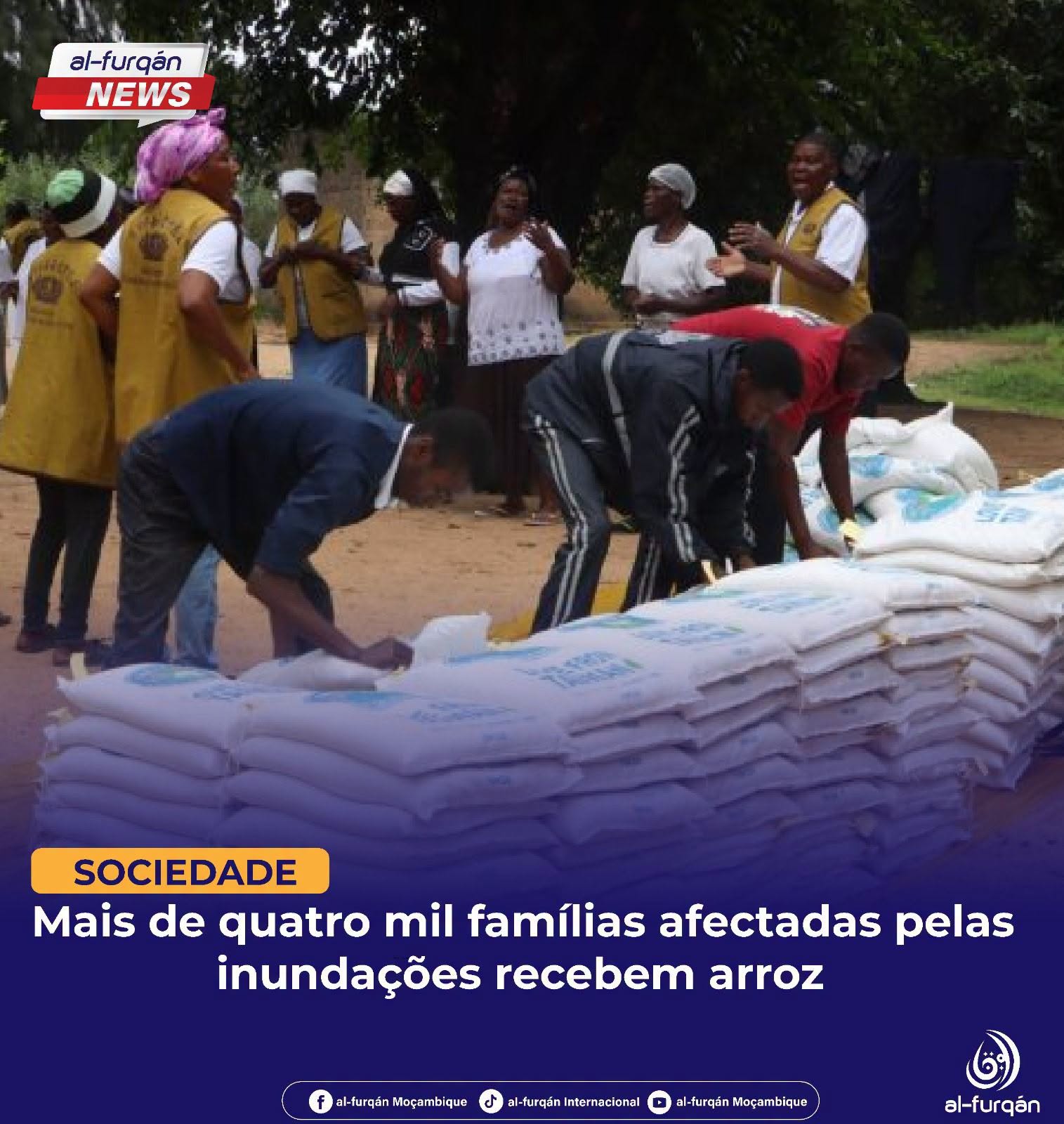 Mais de quatro mil famílias afectadas pelas inundações recebem arroz